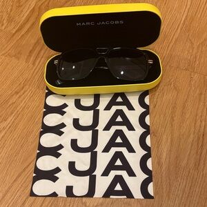 Marc Jacobs Black Sunglasses with Yellow Case